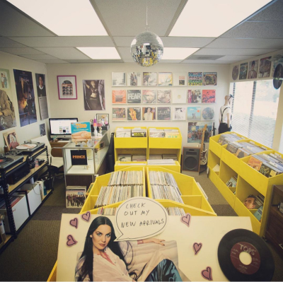 Photo of record shop interior